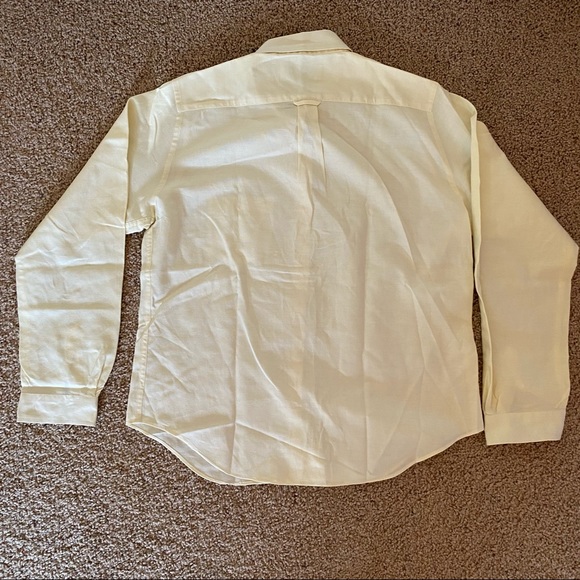 80s Vintage Diane Von Furstenburg Button-down shirt- light yellow - Picture 3 of 3